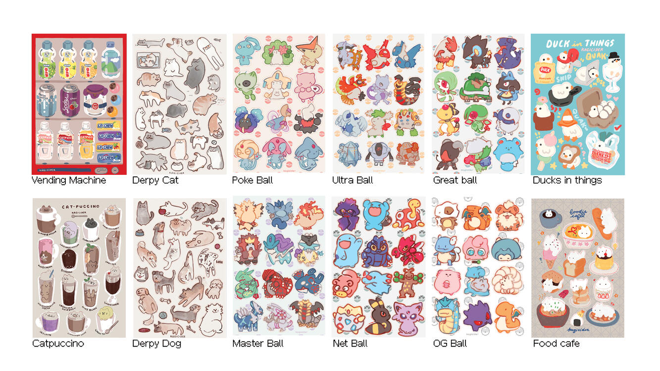 sticker sheets